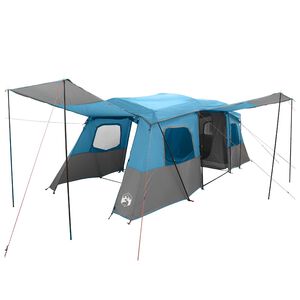 vidaXL Instant Tent with Rainfly Water-Resistant 3-Person Blue
