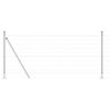 vidaXL Outdoor Euro Fence with Concrete Base 10 x 0.8 m Silver Mesh