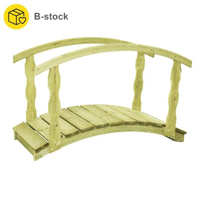 vidaXL B-Stock Garden Bridge 170x74x105 cm Impregnated Solid Wood Pine