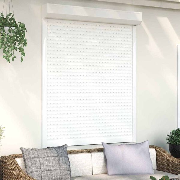 vidaXL Roller Shutter Aluminium 120x150 cm White