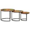 vidaXL Nesting Tables 3 pcs Solid Wood Reclaimed