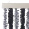 vidaXL Fly Curtain Grey and Black 90x200 cm Chenille