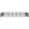 vidaXL Outdoor Dog Kennel Steel 32.93 m²