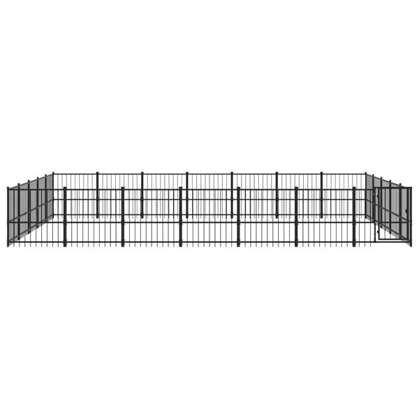 vidaXL Outdoor Dog Kennel Steel 32.93 m²