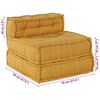 vidaXL Modular Sofa 3 pcs Yellow Fabric
