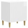 vidaXL Bedside Cabinet High Gloss White 43 x 34.5 x 50 cm