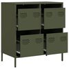 vidaXL Sideboard Olive Green 68x39x73.5 cm Cold-rolled Steel