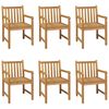 vidaXL 7 Piece Garden Dining Set 160x80 cm Solid Teak Wood