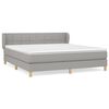 vidaXL Box Spring Bed with Mattress Light Grey 160x200 cm Fabric