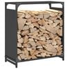 vidaXL Firewood Rack Black 60x28x65 cm Cold-rolled steel