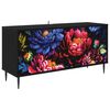vidaXL TV Cabinet KIEL 102 x 33 x 51 cm Black Oak Engineered Wood
