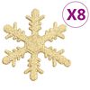 vidaXL 111 Piece Christmas Bauble Set Gold Polystyrene