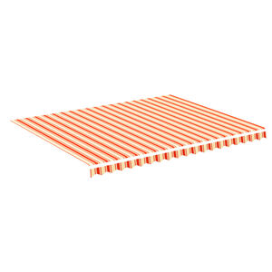 vidaXL Awning Replacement Fabric Yellow and Orange 4.5x3.5 m Polyester