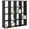 vidaXL Book Cabinet Black Oak 137.5 x 29 x 137.5 cm Engineered Wood
