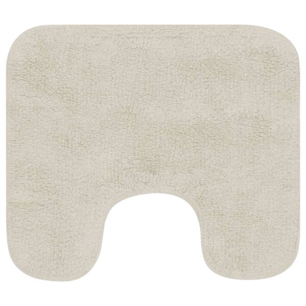 vidaXL Bathroom Mat Set 2 Pieces Fabric White