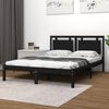vidaXL Bed Frame without Mattress Black 200x200 cm Solid Wood