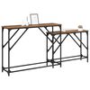vidaXL Console Table 2 pcs Old Wood 100 x 28 x 75 cm Engineered Wood