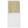 vidaXL Hall Shoe Cabinet White and Sonoma Oak 105x35.5x70 cm Engineered Wood