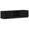 vidaXL TV Cabinet Black Oak 140x40x35.5 cm Engineered Wood