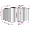 vidaXL Garden Shed 257x298x178 cm Metal Brown