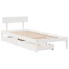 vidaXL Bed Frame without Mattress White 75x190 cm Small Single Solid Wood Pine
