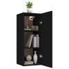 vidaXL Hanging Wall Cabinet Black 34.5x34x90 cm Engineered Wood