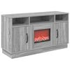vidaXL Electric Fireplace Grey Sonoma 100 x 33 x 55 cm Engineered wood