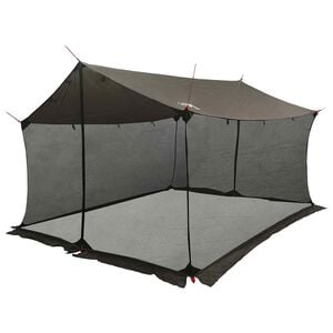 vidaXL Camping Tarp with Mesh Walls Brown Grey 340 x 260 x 220 cm