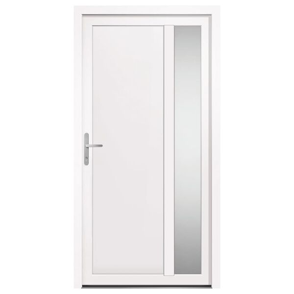 vidaXL Front Door White 108x208 cm PVC