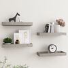 vidaXL Loggia Wall Shelves 4 pcs Concrete Grey 40x15x4 cm MDF