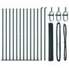 vidaXL Fence Post Green 25 x 0.8 m (25 mm mesh) Steel and PVC