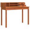 vidaXL Desk with Drawer Wax Brown 110 x 50 x 93 cm Soild Pine Wood