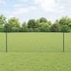 vidaXL Fence with Post Green 1 x 25 m Steel