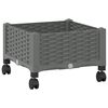 vidaXL Garden Planter with Wheels Light Grey 40 x 40 x 33 cm PP