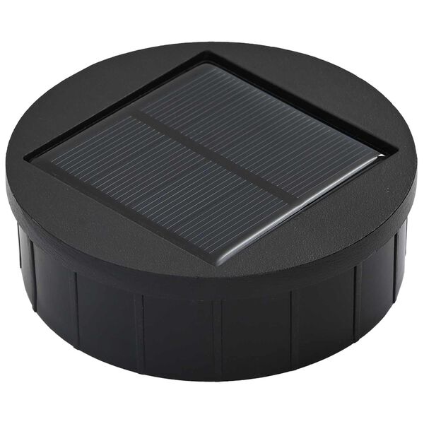 vidaXL Solar Led Pathway Light 2 pcs Black Cold Rolled Steel