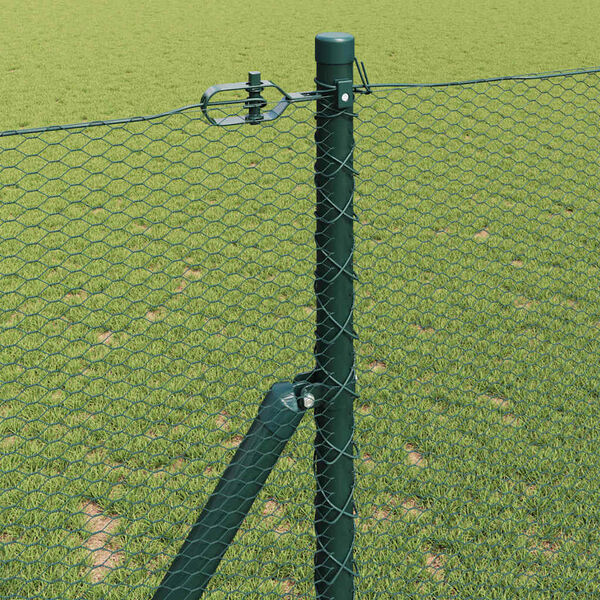 vidaXL Fence Post Green 25 x 1 m (13 mm mesh) Steel