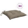 vidaXL Chair Cushions 4 pcs Taupe 40x40x7 cm Oxford Fabric
