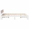 vidaXL Bed Frame with Headboard White 135 x 190 cm Solid Pine Wood