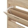 vidaXL Shoe Cabinet Sonoma Oak 63x24x103 cm Engineered Wood