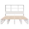 vidaXL Bookcase Bed without Mattress White 140x200 cm Solid Wood