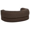 vidaXL Ergonomic Dog Bed Mattress 60x42 cm Linen Look Fleece Brown