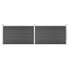 vidaXL Fence Panel Set WPC 353x105 cm Black