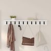 vidaXL Wall-Mounted Coat Rack Wall-mounted White 100 x 10.5 x 10.5 cm