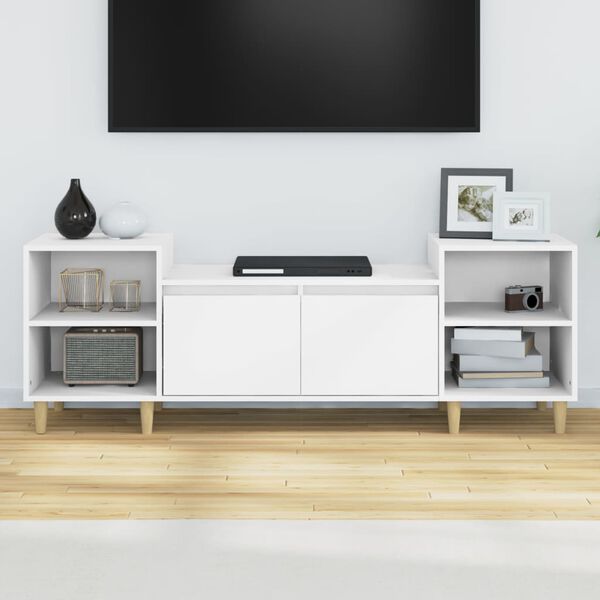 vidaXL TV Cabinet White 160x35x55 cm Engineered Wood