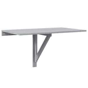 vidaXL Folding Wall Table Grey Sonoma 100x60x56 cm Engineered Wood