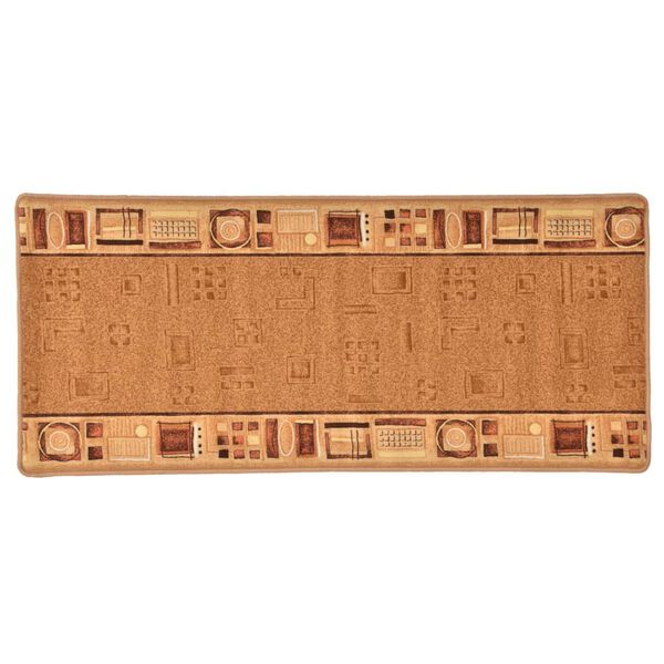vidaXL Carpet Runner Gel Backing Beige 67x120 cm