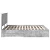vidaXL Bed Frame Concrete Grey 180 x 200 cm Engineered Wood