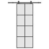 vidaXL Sliding Door with Hardware Set 76x205 cm ESG Glass&Aluminium