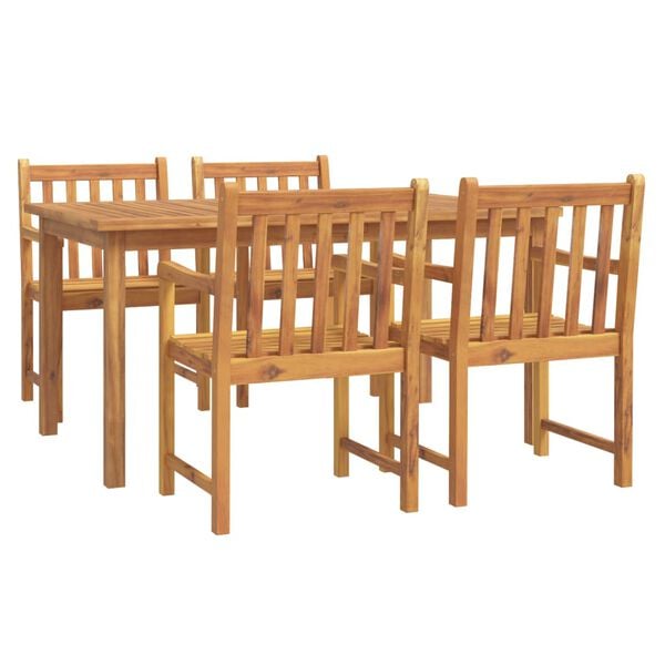 vidaXL 5 Piece Garden Dining Set Solid Wood Acacia