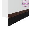 vidaXL Screw-on Door Brush Seals 12 pcs Brown 100 cm Aluminium Alloy